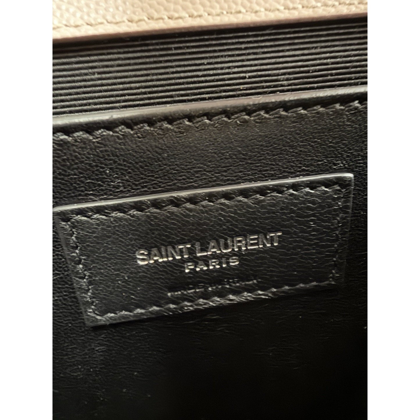 Saint Laurent Kate Shoulder Medium Bag Grained Marble Pink Leather S
