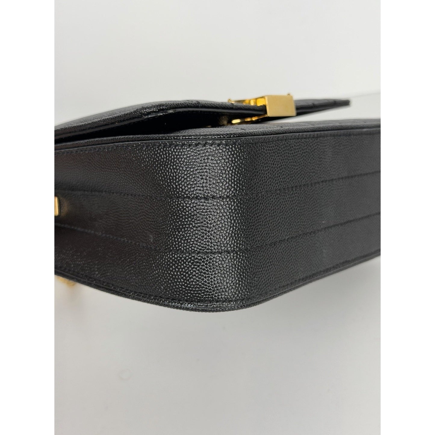 Saint Laurent Vicky Small Black Chain Quilted Bag S02