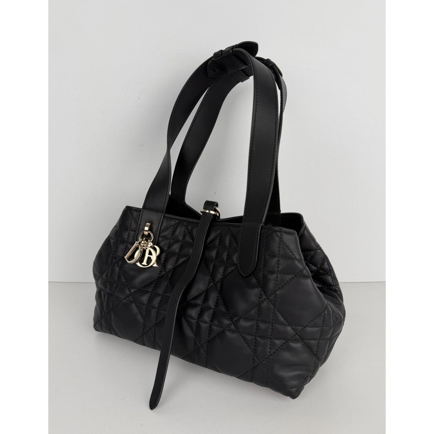 Christian Dior Toujours Bag Small in Black Cannage Leather 2024 B-4