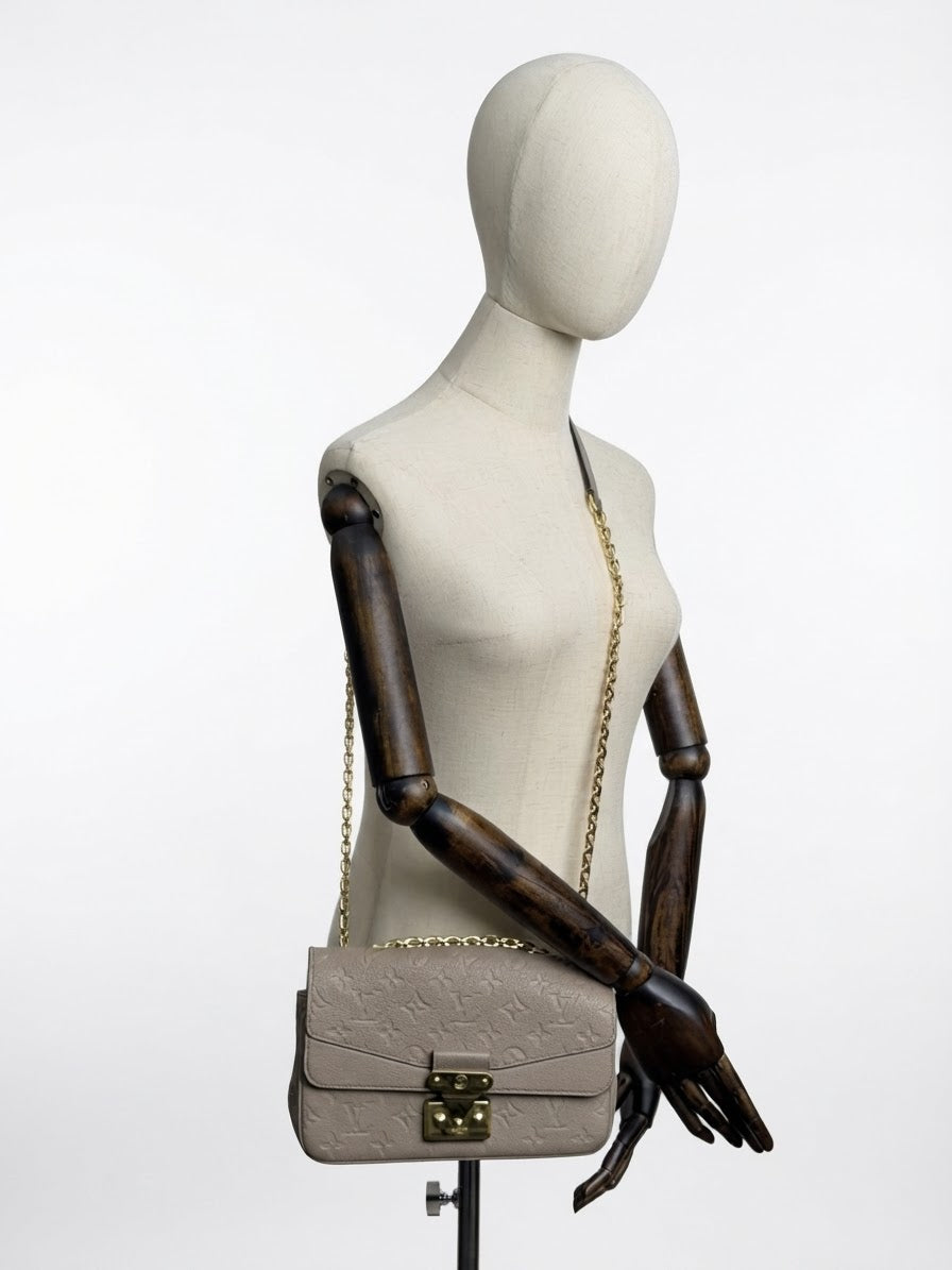 Louis Vuitton Marceau Bag in Beige LV Monogram Empreinte Leather NFC YD-6