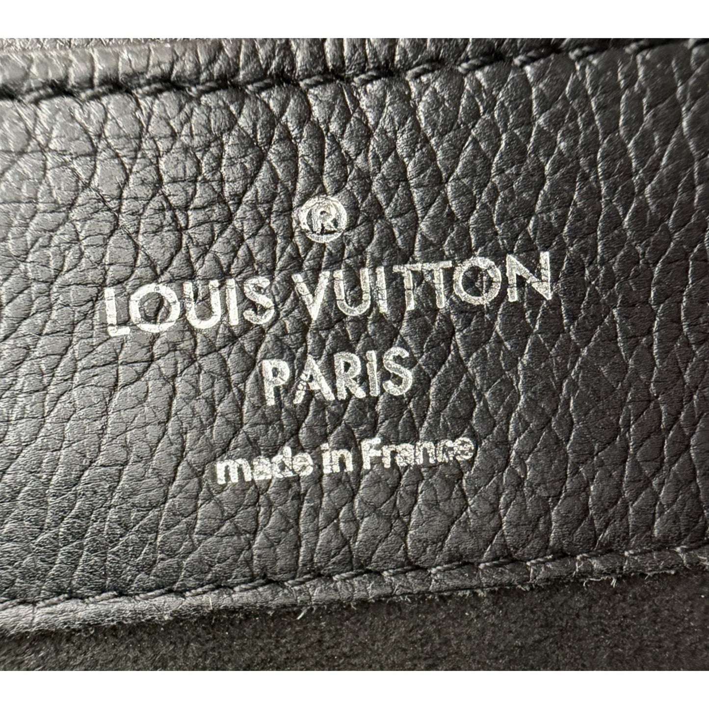 Louis Vuitton Lockme Backpack Black Grained Calfskin Leather Silver-Tone Lock S