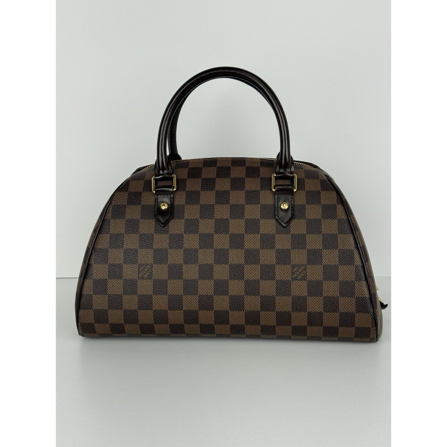 Louis Vuitton Ribera Handbag Damier Ebene Brown Canvas Women's Bag