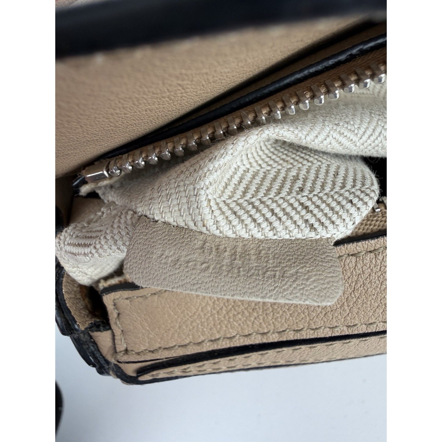 Loewe Puzzle Mini Crossbody Bag in Sand Mink Calfskin Leather C3