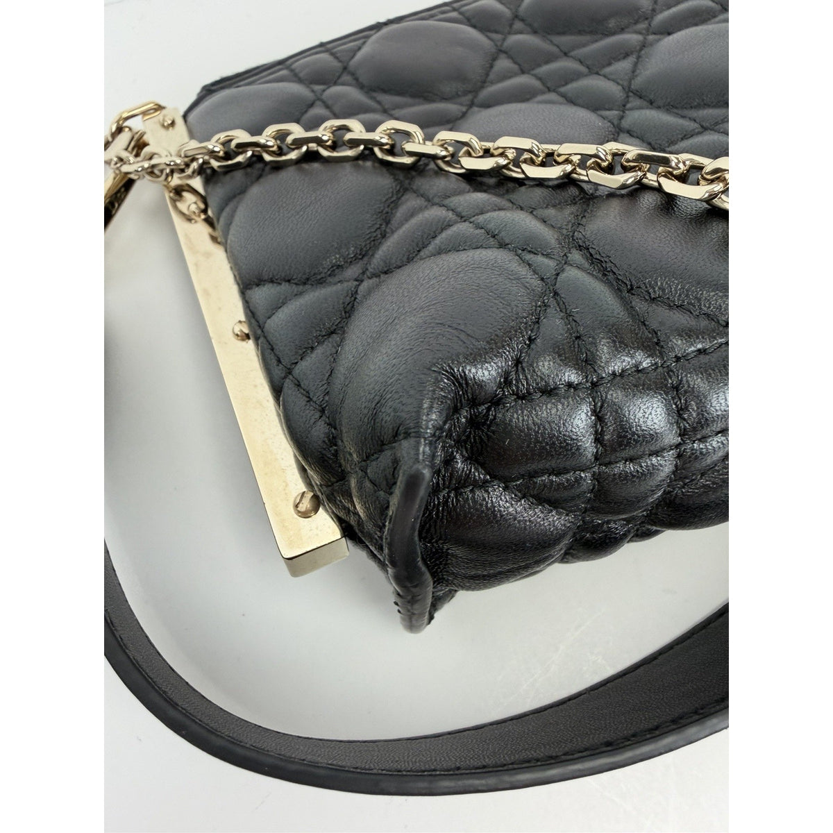 Christian Dior Miss Dior Midi Mini Bag in Black Cannage Lambskin Leather 2022 C4