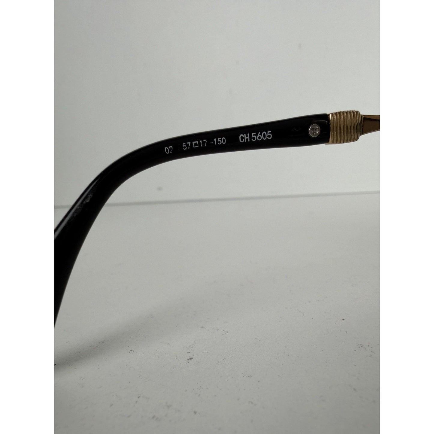 Chrome Hearts Eyeglasses Frame Titanium IP CH5605 Black&Gold K1
