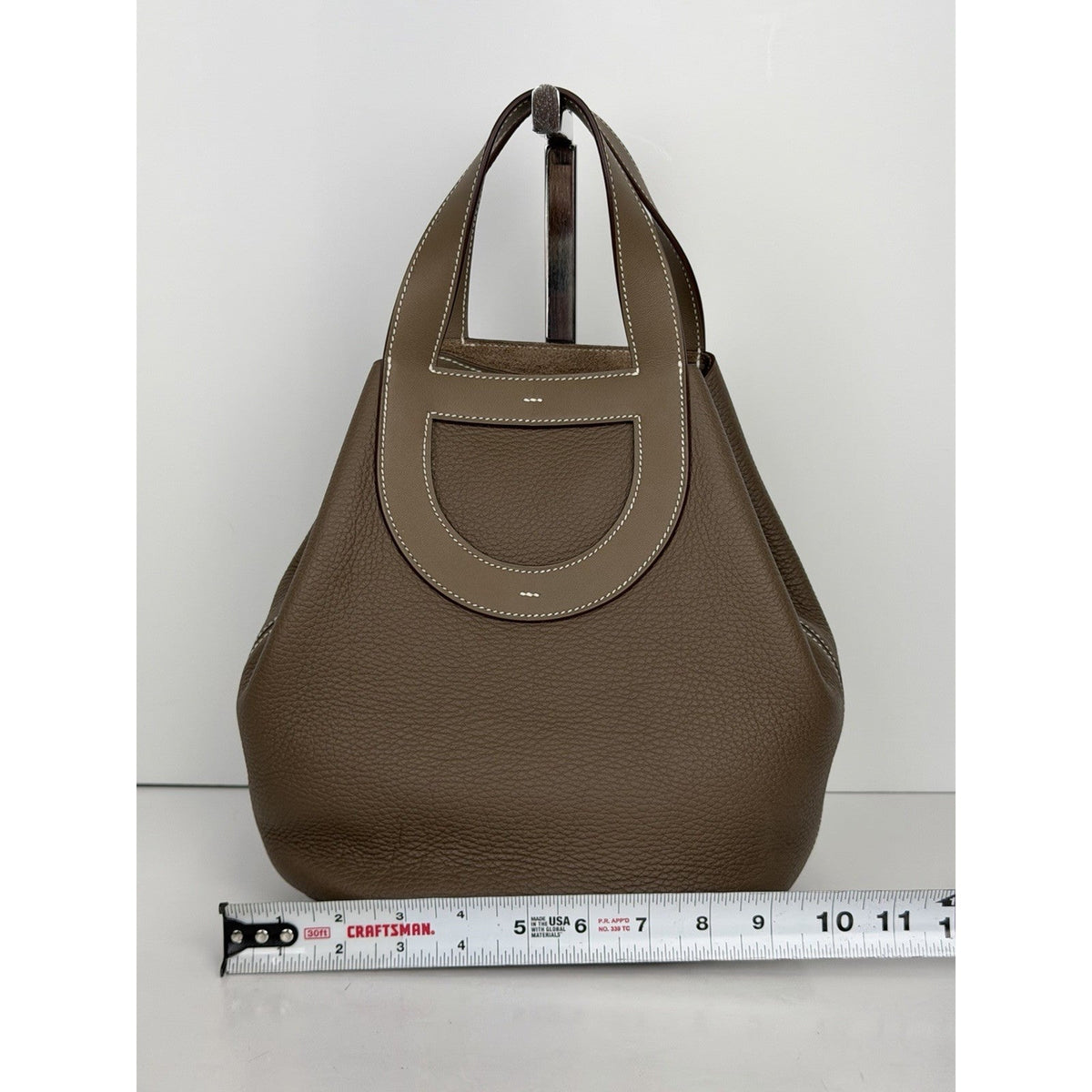 Hermes In-the-Loop 18 Top Handle Bag in Etoupe Leather Silver Hardware 2023 F1