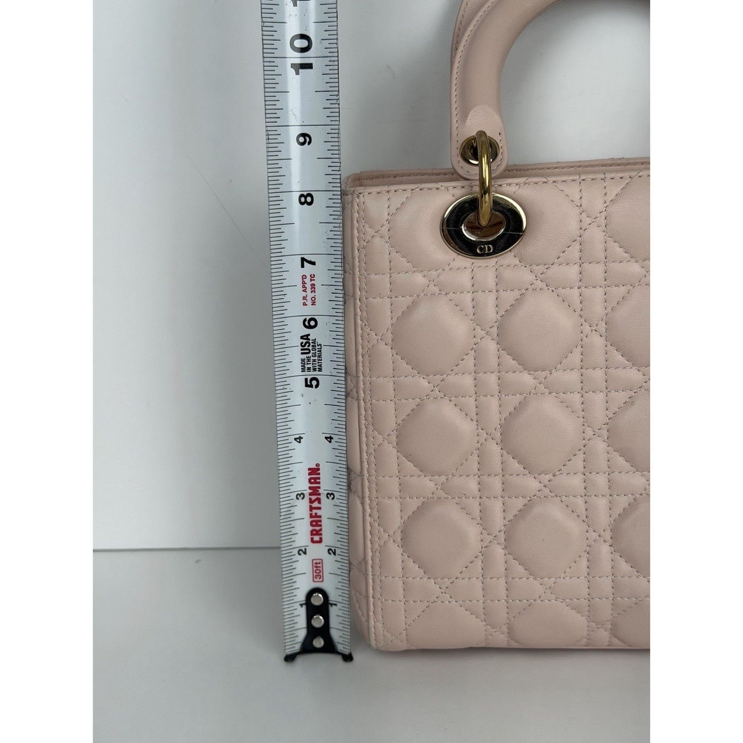 Dior Lady Dior Bag Medium in a Powder Pink Cannage Lambskin Leather 2016 U2