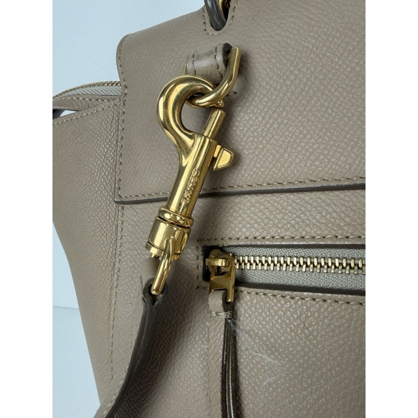 Celine by Phoebe Philo Belt Bag Large in Neutral Leather with Knot Details S