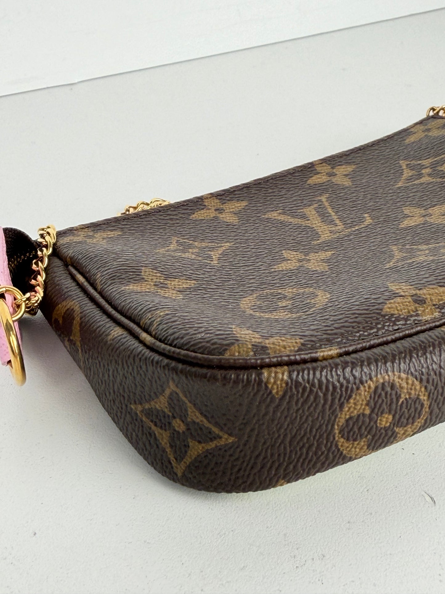 Louis Vuitton Christmas Animation Japanese Garden Mini Pochette Accessories Bag in LV Monogram Canvas 2021 YS-10