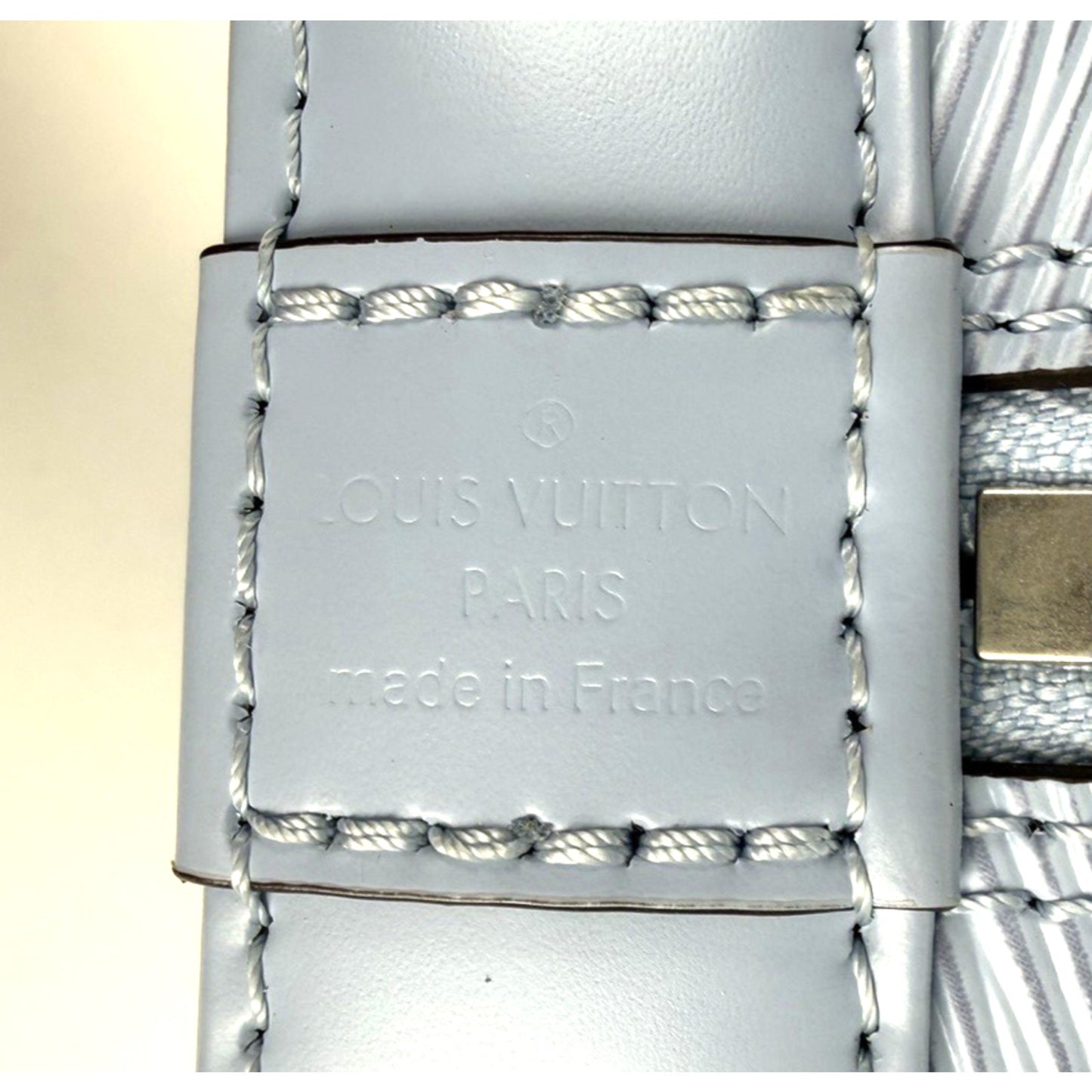 Louis Vuitton Epi Alma BB Bag in Textured Bleu Nuage Leather NFC D9