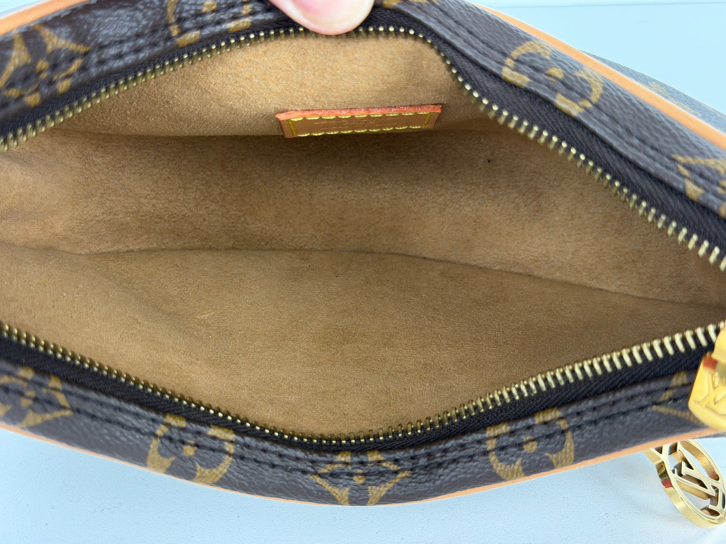 Louis Vuitton Loop Shoulder Bag in Brown LV Monogram Coated Canvas NFC YE-1