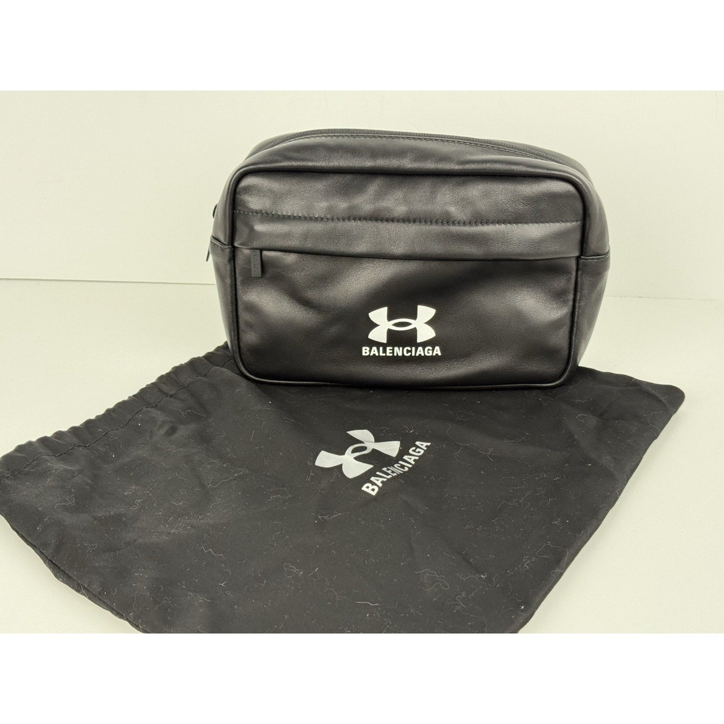 Balenciaga + Under Armour Clutch Black Leather Men's Bag