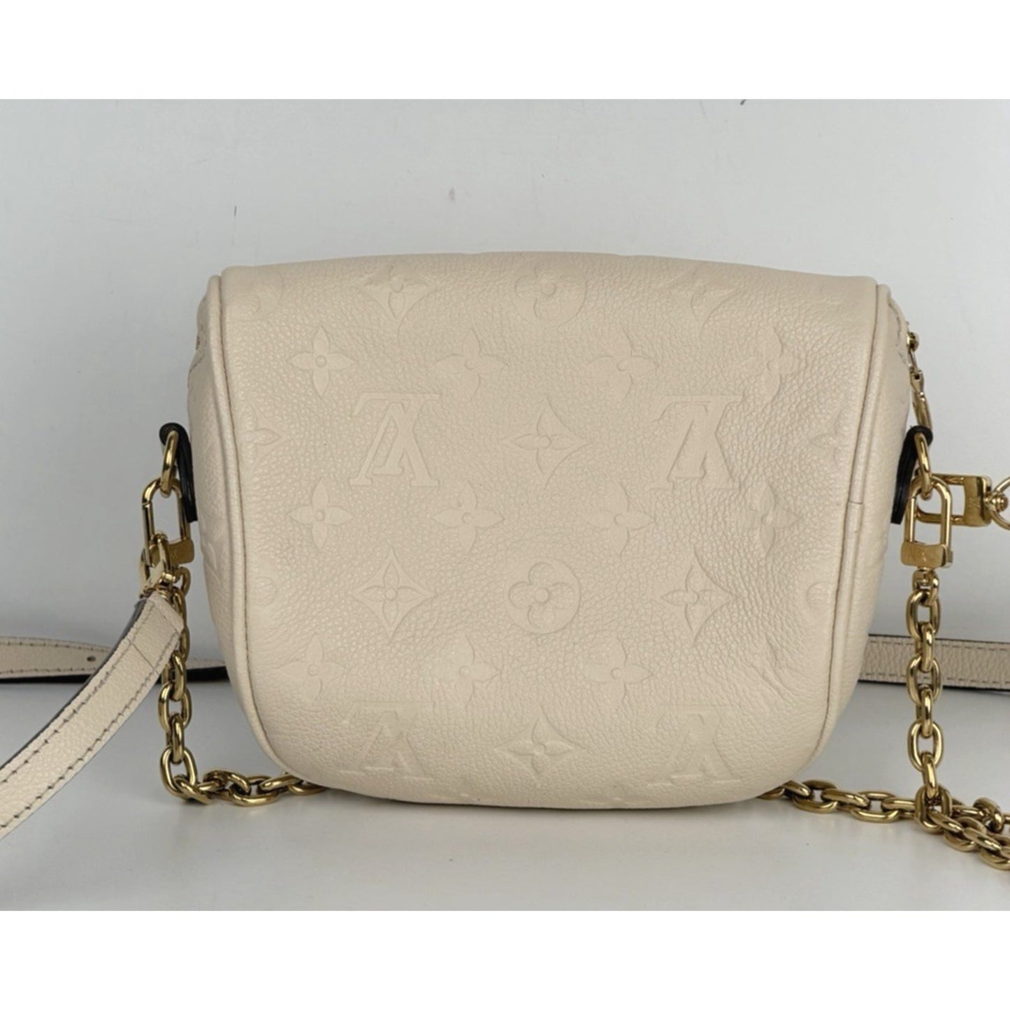 Louis Vuitton Mini Bumbag in Cream Embossed Monogram Empreinte Leather NFC U1