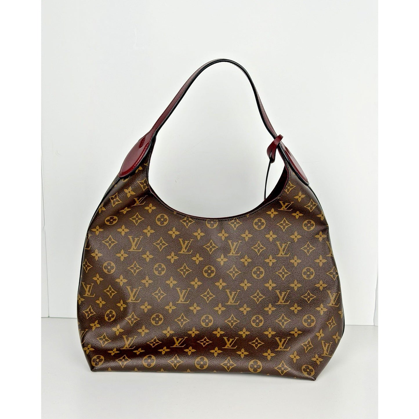 Louis Vuitton Flower Hobo Shoulder Bag in Brown Monogram Coated Canvas 2018 S