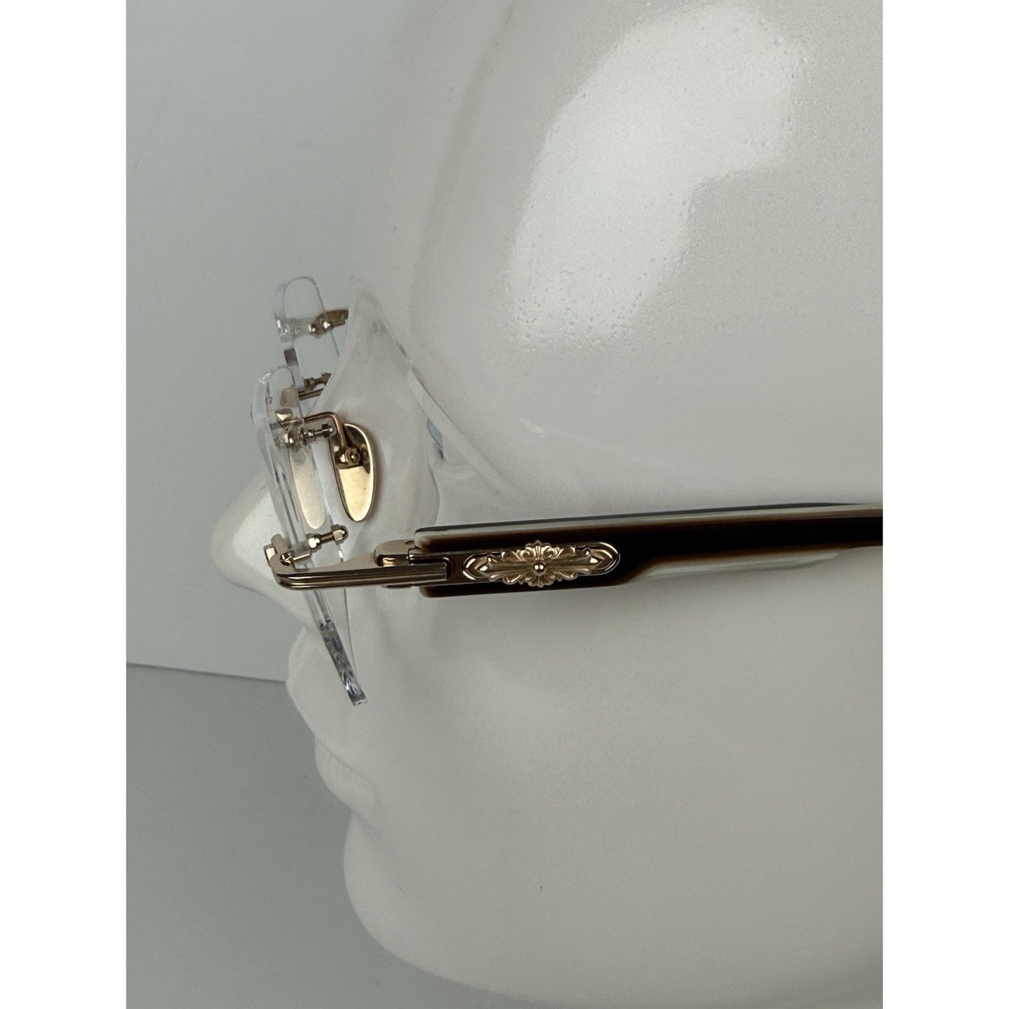 CHROME HEARTS DEEP I GP-BRBBR Gold Plated/White Ebony-Piano Varnish