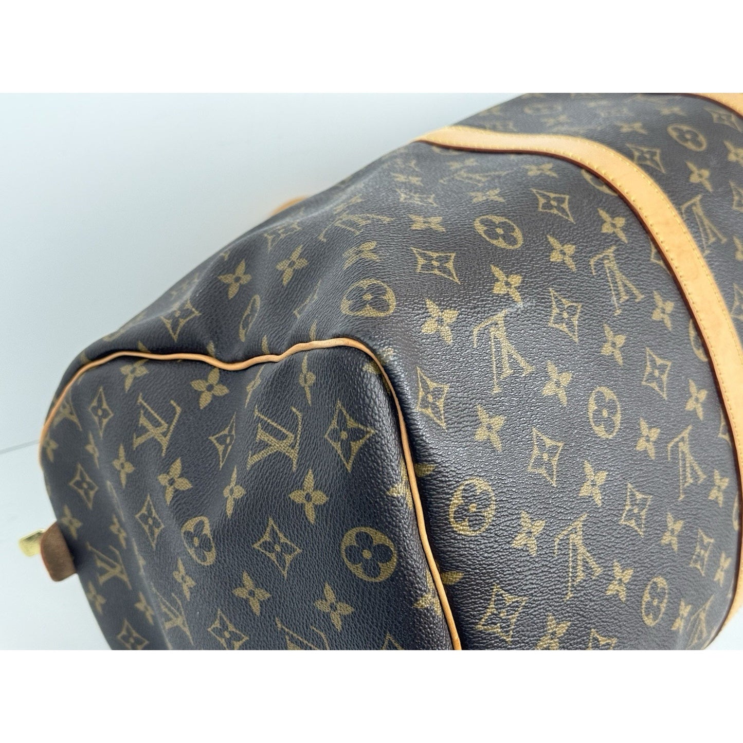 Louis Vuitton Keepall 50 Monogram Canvas Duffle Bag Brown