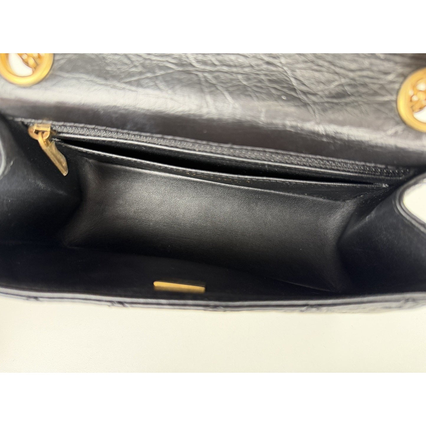 Chanel 2.55 Reissue Small Flap Bag Black Quilted Aged Calfskin Leather NFC C9