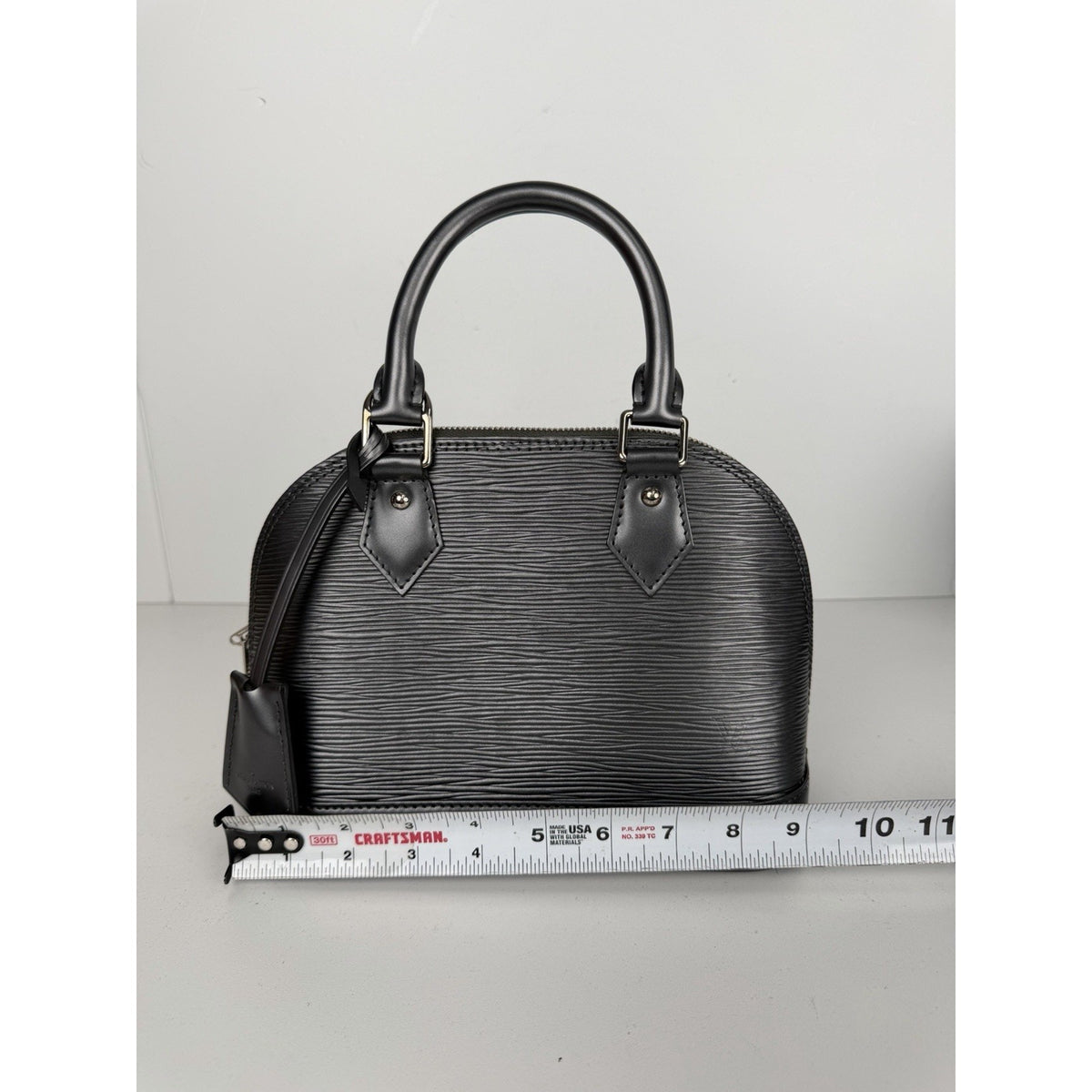 Louis Vuitton Alma BB Top Handle in Grey Epi Leather Silver-Tone Hardw 2015 D8