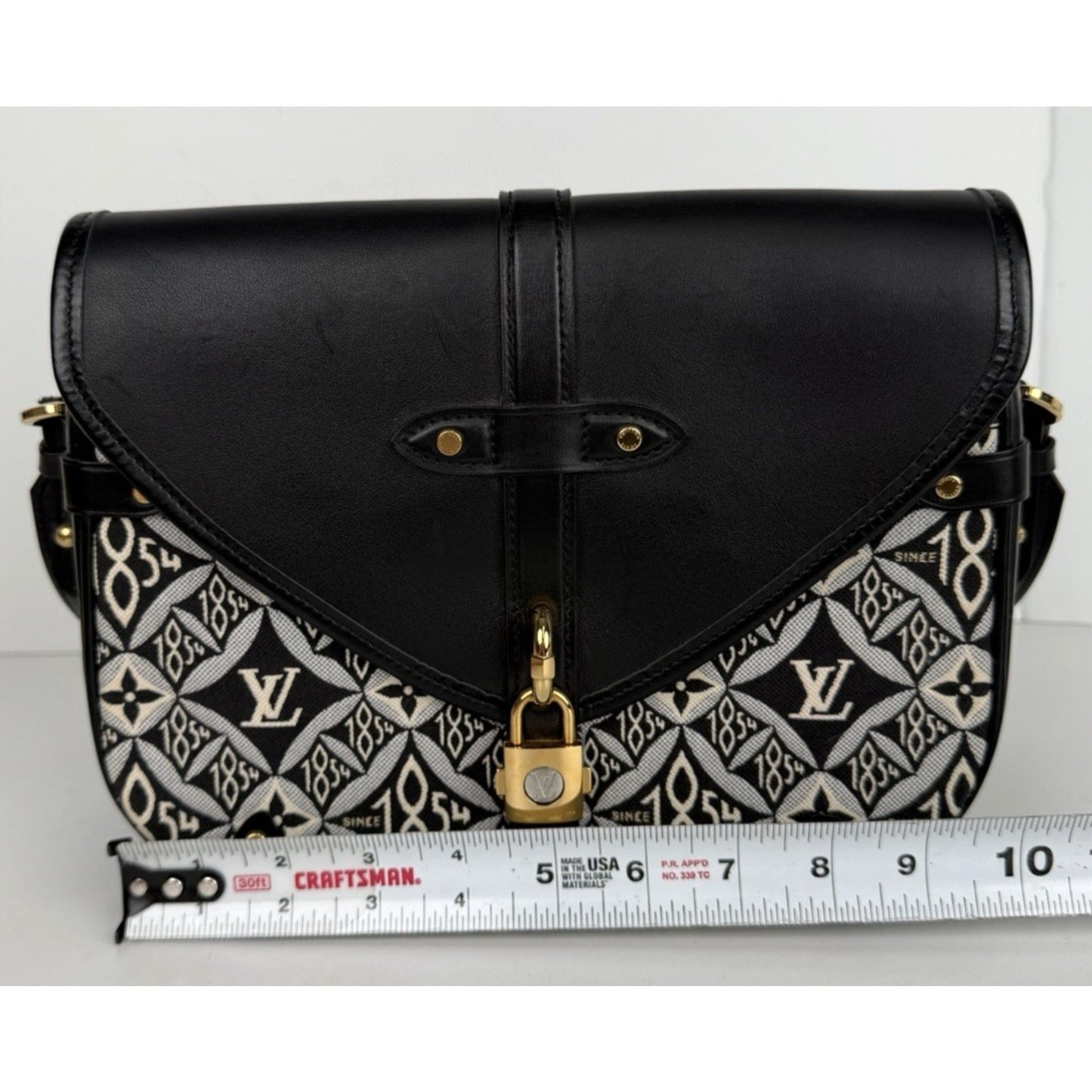 Louis Vuitton Neo Saumur MM Bag Black & White Woven Jacquard Motif Blend 2020 U3