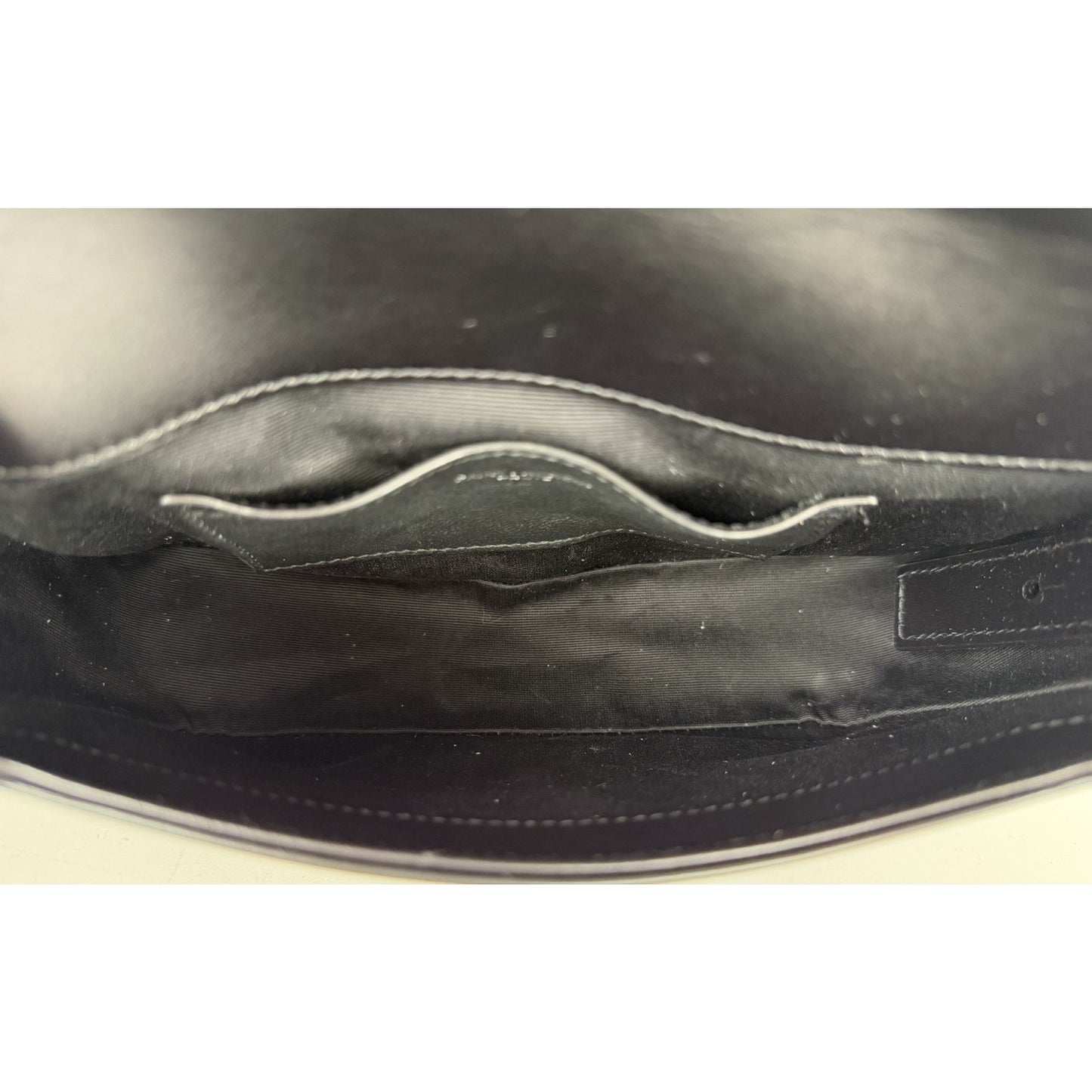 Saint Laurent Small Shoulder Bag in Black Calfskin Leather Foldover Flap Top S11