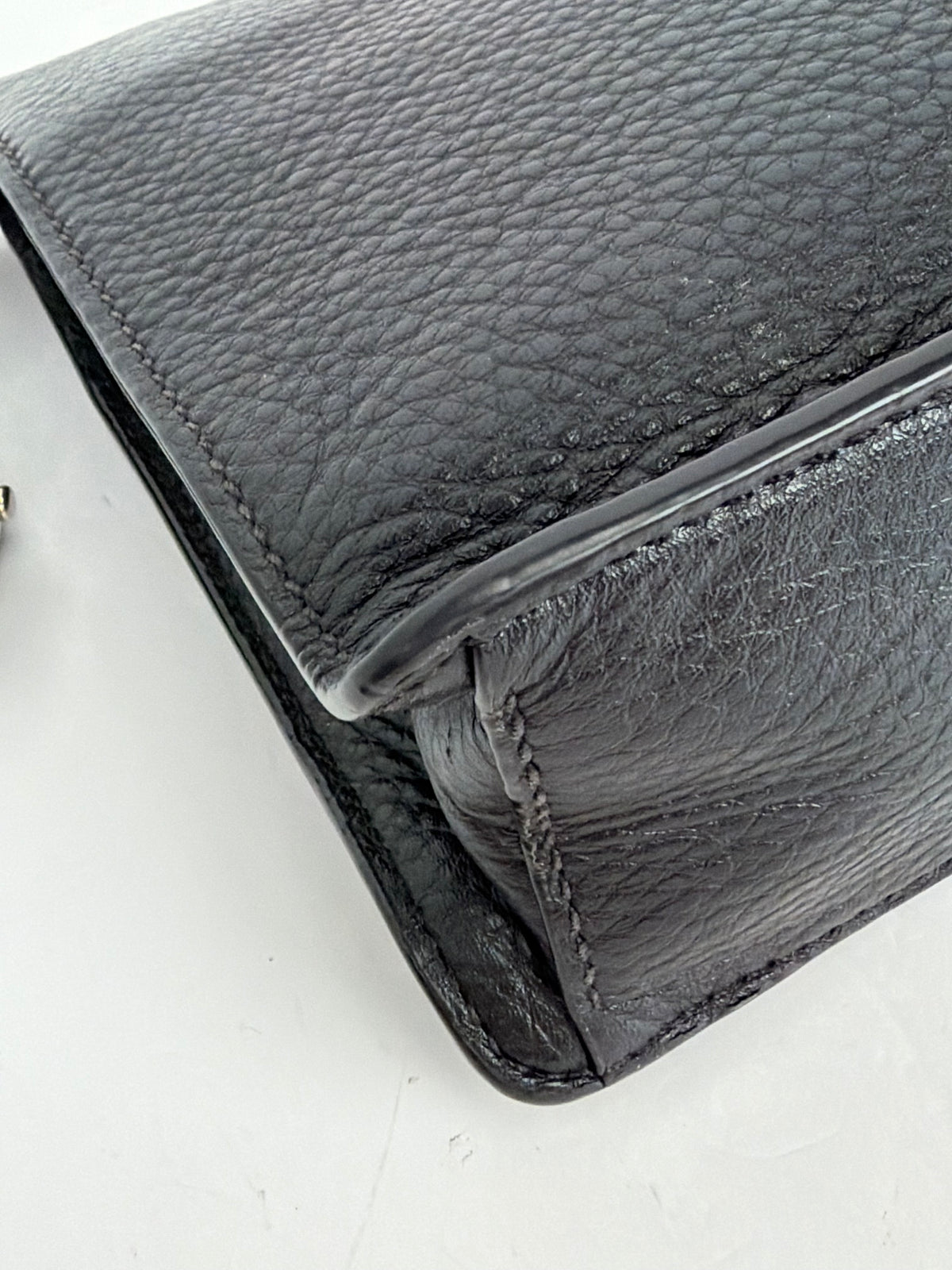 PRADA Vitello City Clutch Bag in Black Vitello Leather YS14