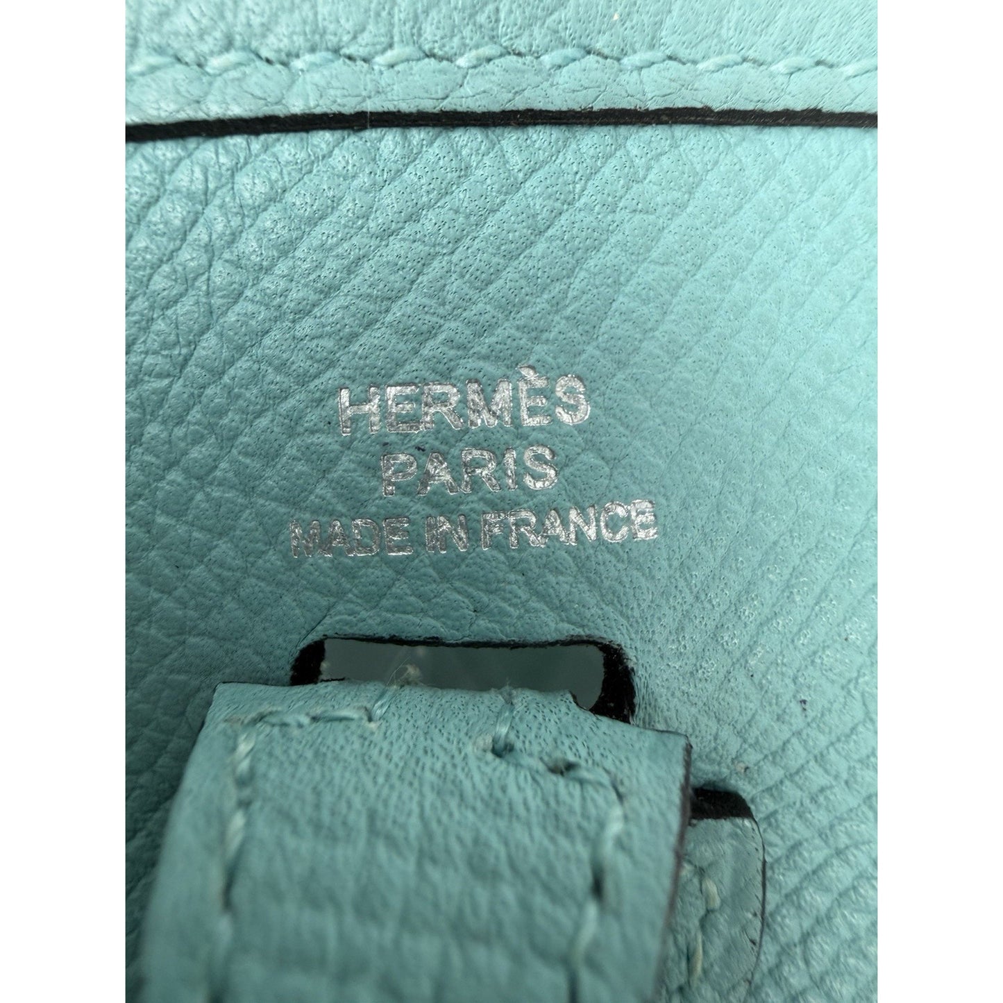 Hermes Evelyne TPM 16 Gen III Bag in Bleu Atoll and Canvas Shoulder Strap 2017D1