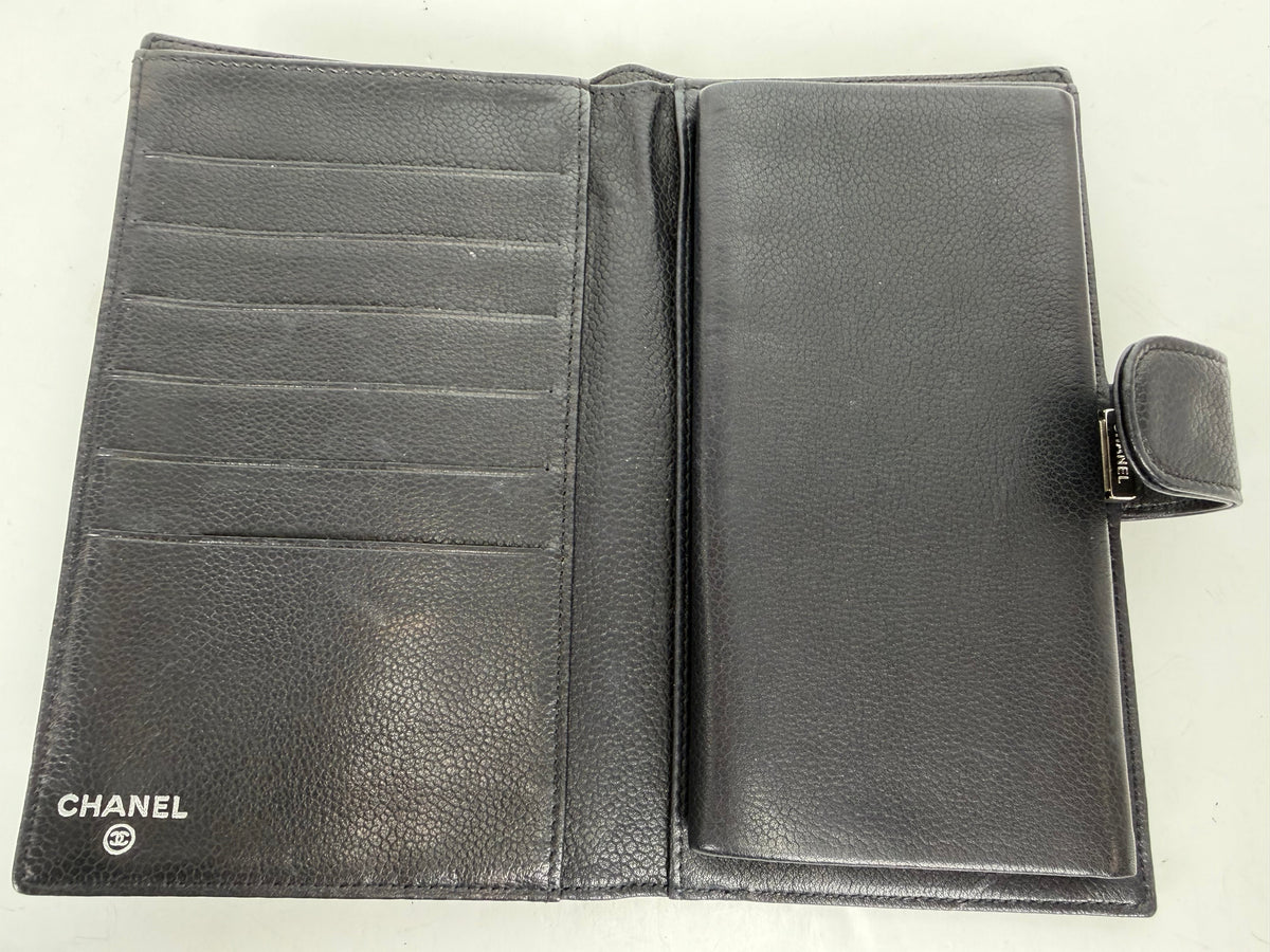 Chanel Timeless CC French Wallet in Black Caviar Leather 2008-2009 YK4