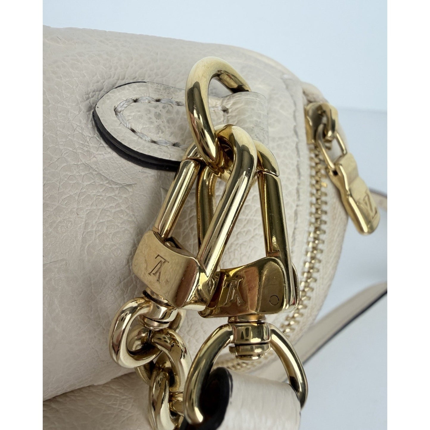 Louis Vuitton Mini Bumbag in Cream Embossed Monogram Empreinte Leather NFC U1