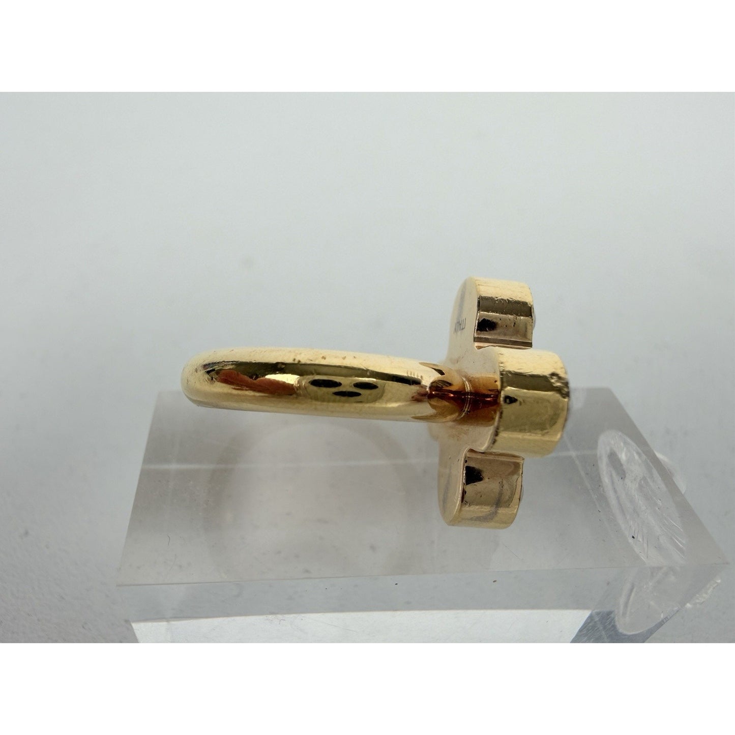 Louis Vuitton Love Letters Flower Ring in Gold-Tone Metal Size 6.25