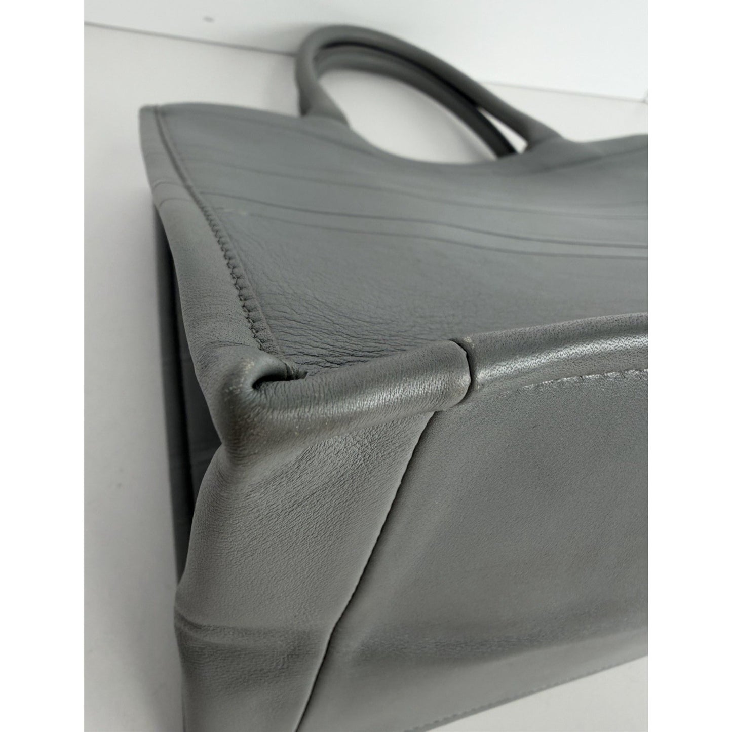 Christian Dior Book Tote Bag Medium in Gray Calfskin Leather 2020 S