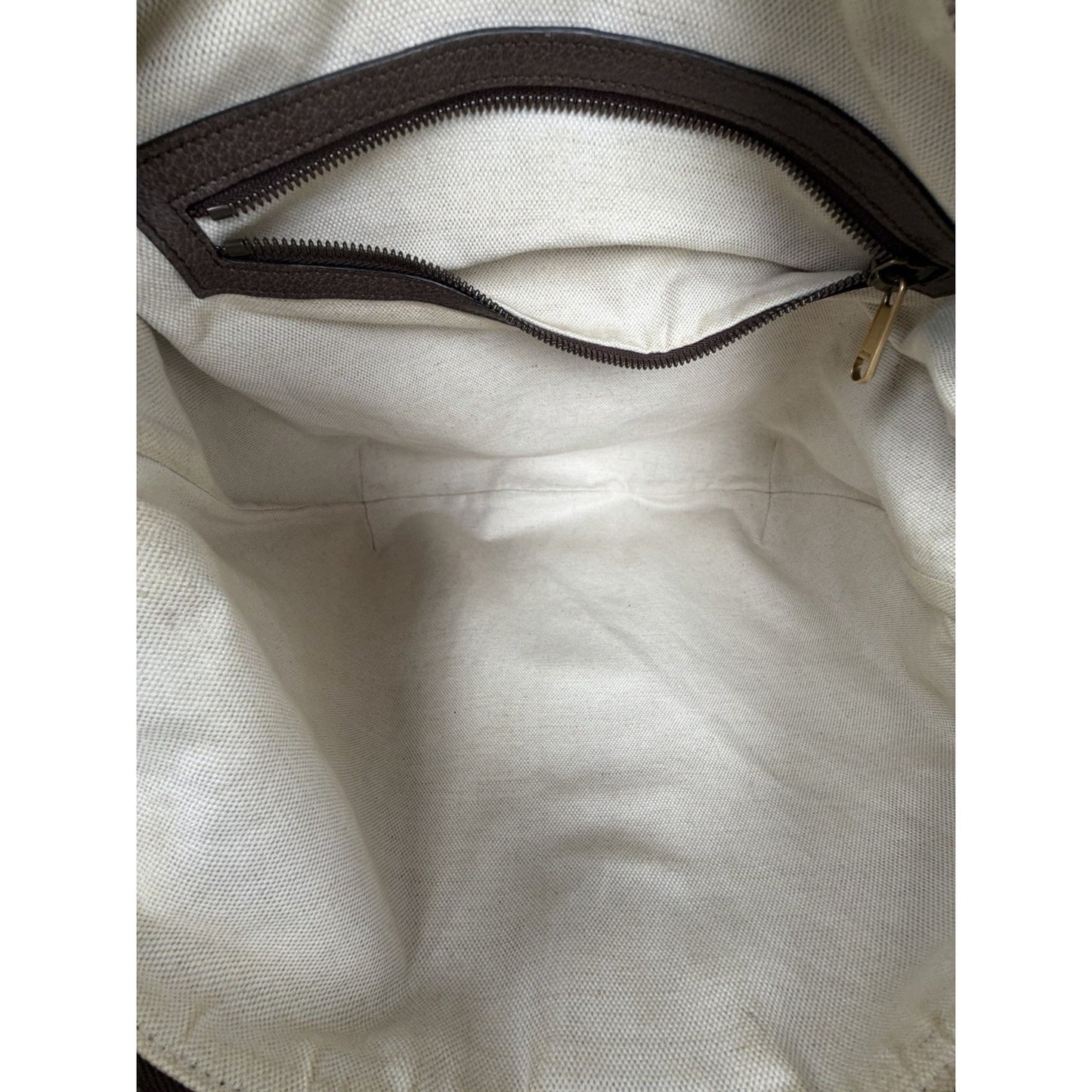 Gucci Ophidia GG Supreme Large Half Moon Hobo Bag Beige Coated Canvas S