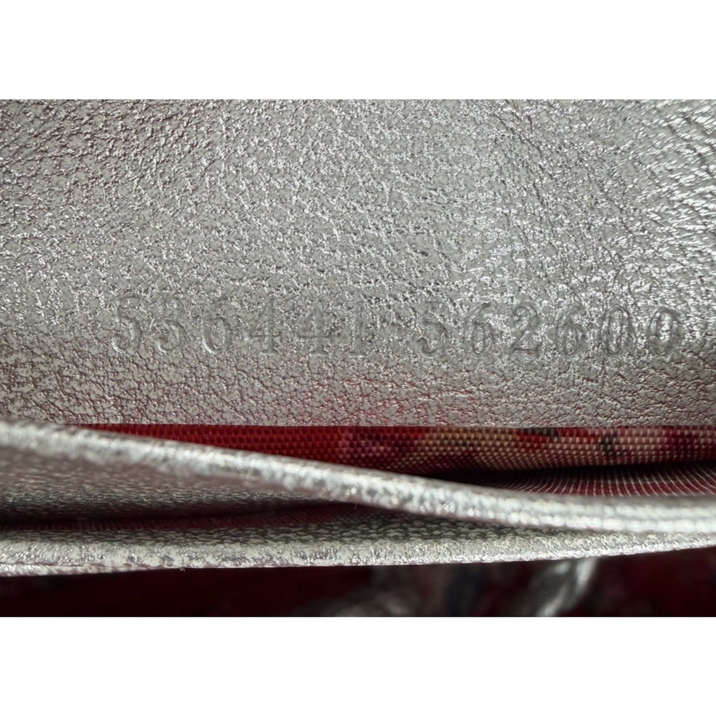 Gucci Web Ophidia Trapuntata Camera Bag Mini Quilted Silver Metallic Leather S