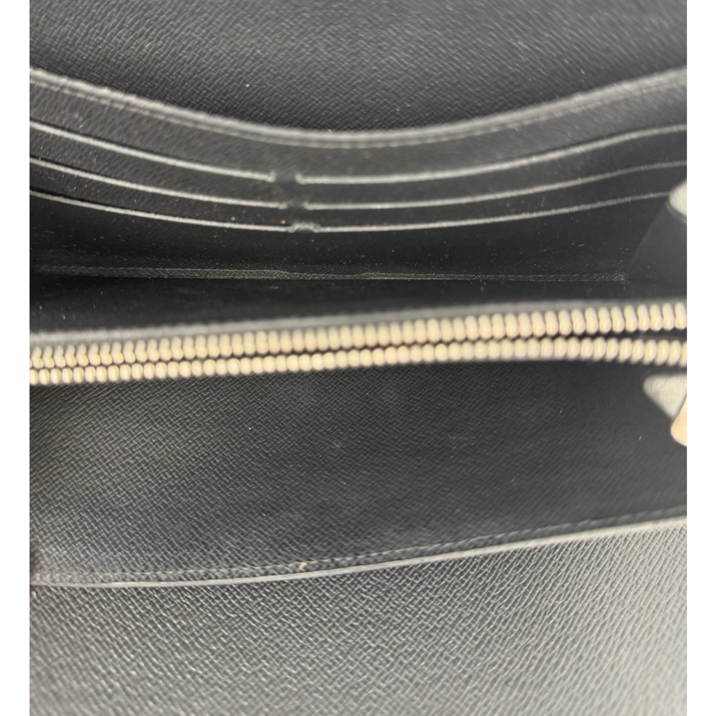Louis Vuitton Zippy Wallet Organizer Black Leather&Silver-tone hardware 2014 K1