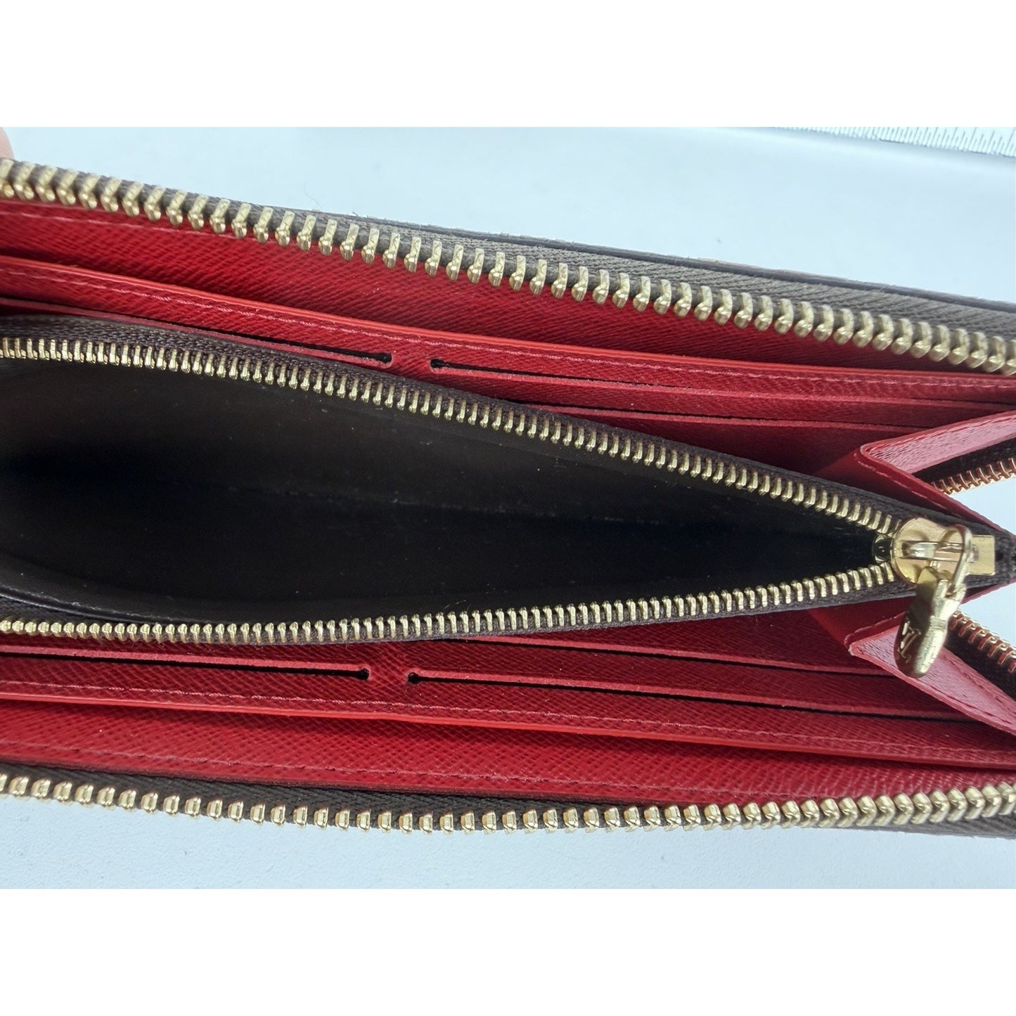Louis Vuitton Clemence Zippy Wallet in Damier Ebene Coated Canvas NFC