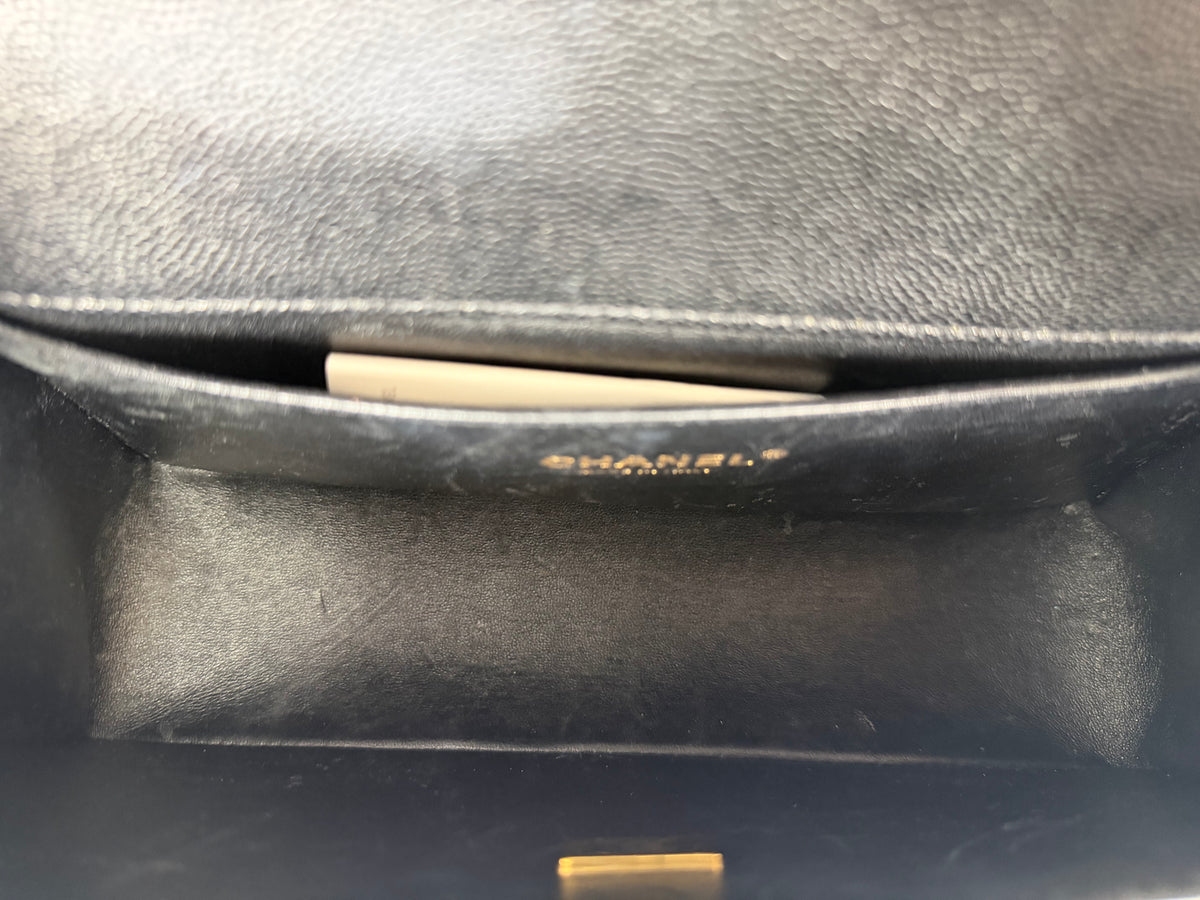 Chanel Boy Bag in Black Caviar Leather NFC YF-2
