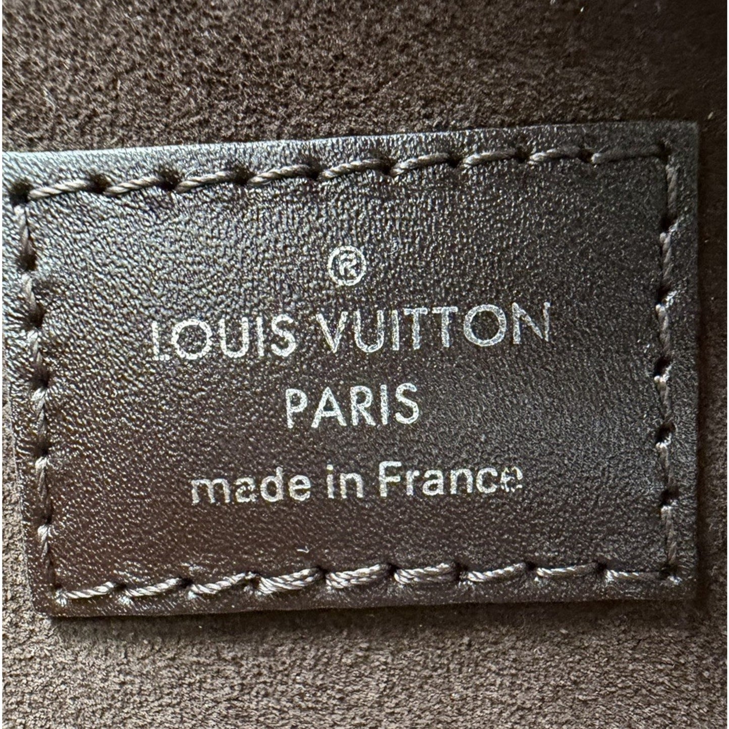 Louis Vuitton W Tote Bag Veau Cachemire Calfskin Plush Velour Monogram 2015 E2
