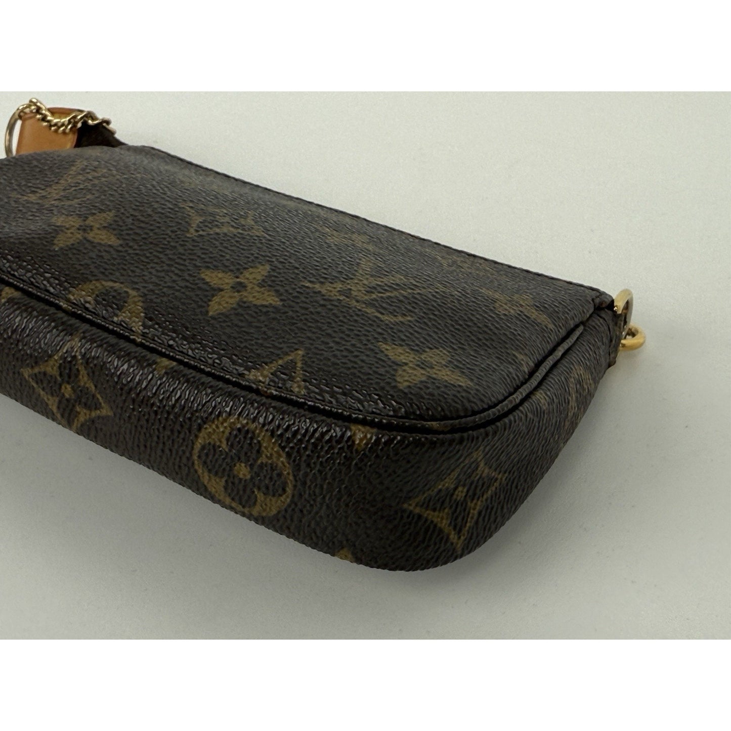 Louis Vuitton Mini Pochette Accessoires Monogram Canvas Brown with Gold Hardware