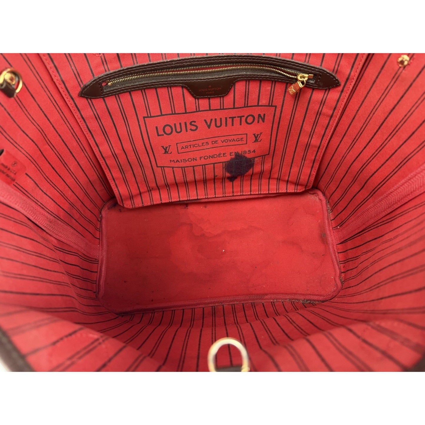 Louis Vuitton Neverfull MM Tote Bag in Damier Ebene Coated Canvas 2017 S