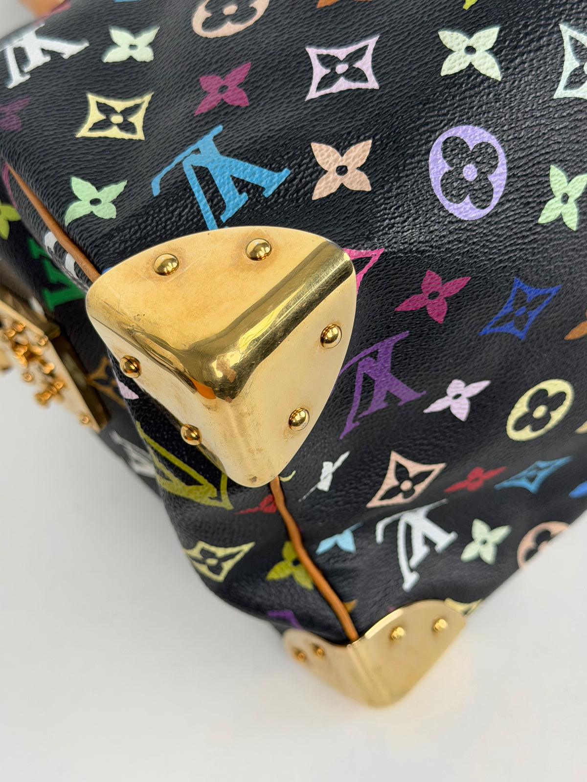 Louis Vuitton Takashi Murakami Speedy 30 Handbag in LV Multicolore Monogram Vintage 2004 YS02