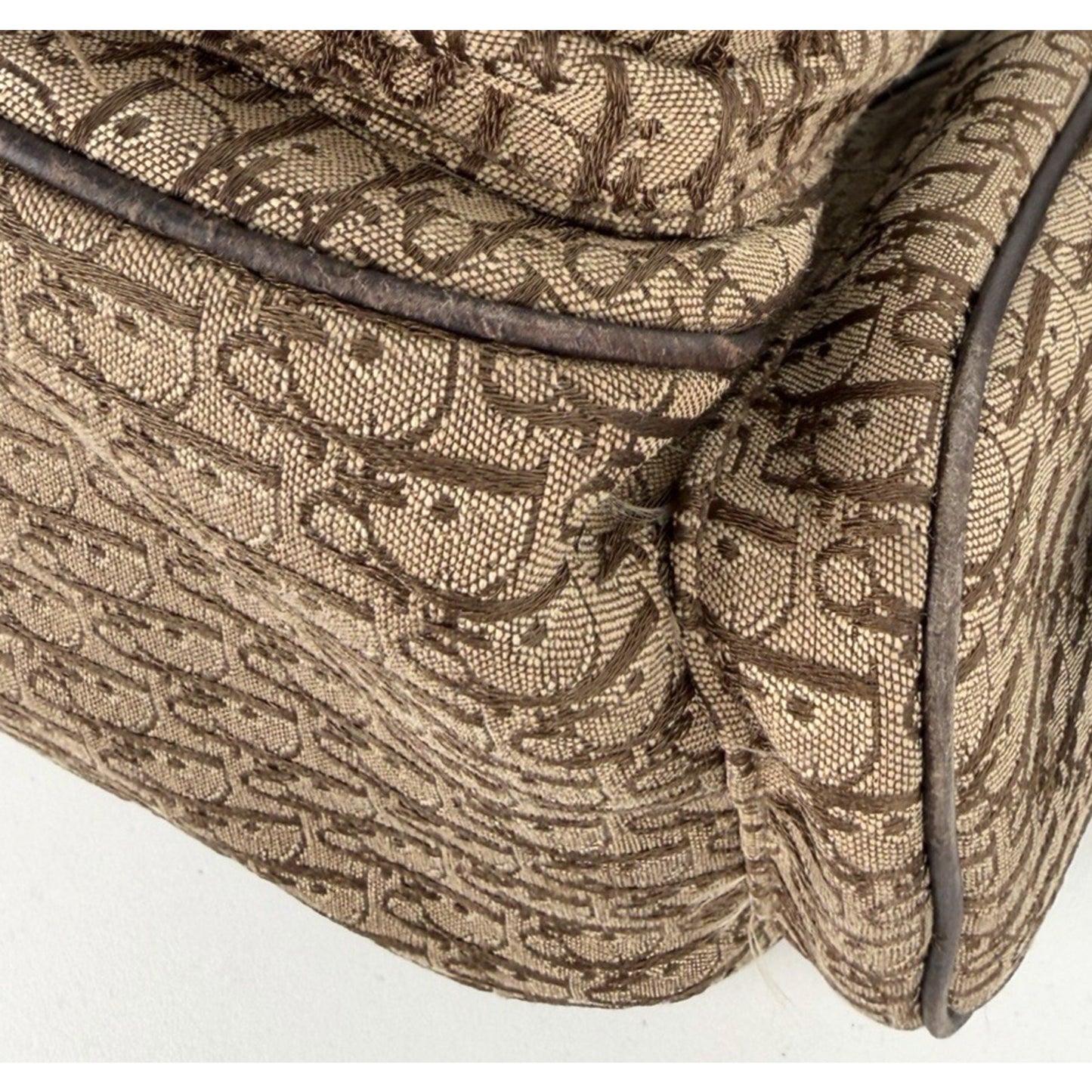 Christian Dior Diorissimo Street Chic Hobo Bag in Beige Canvas with Leather S