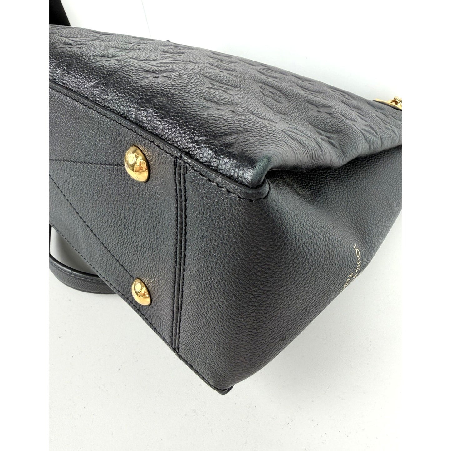 Louis Vuitton Surene Shoulder Bag MM Black LV Monogram Empreinte Leather 2018 C1