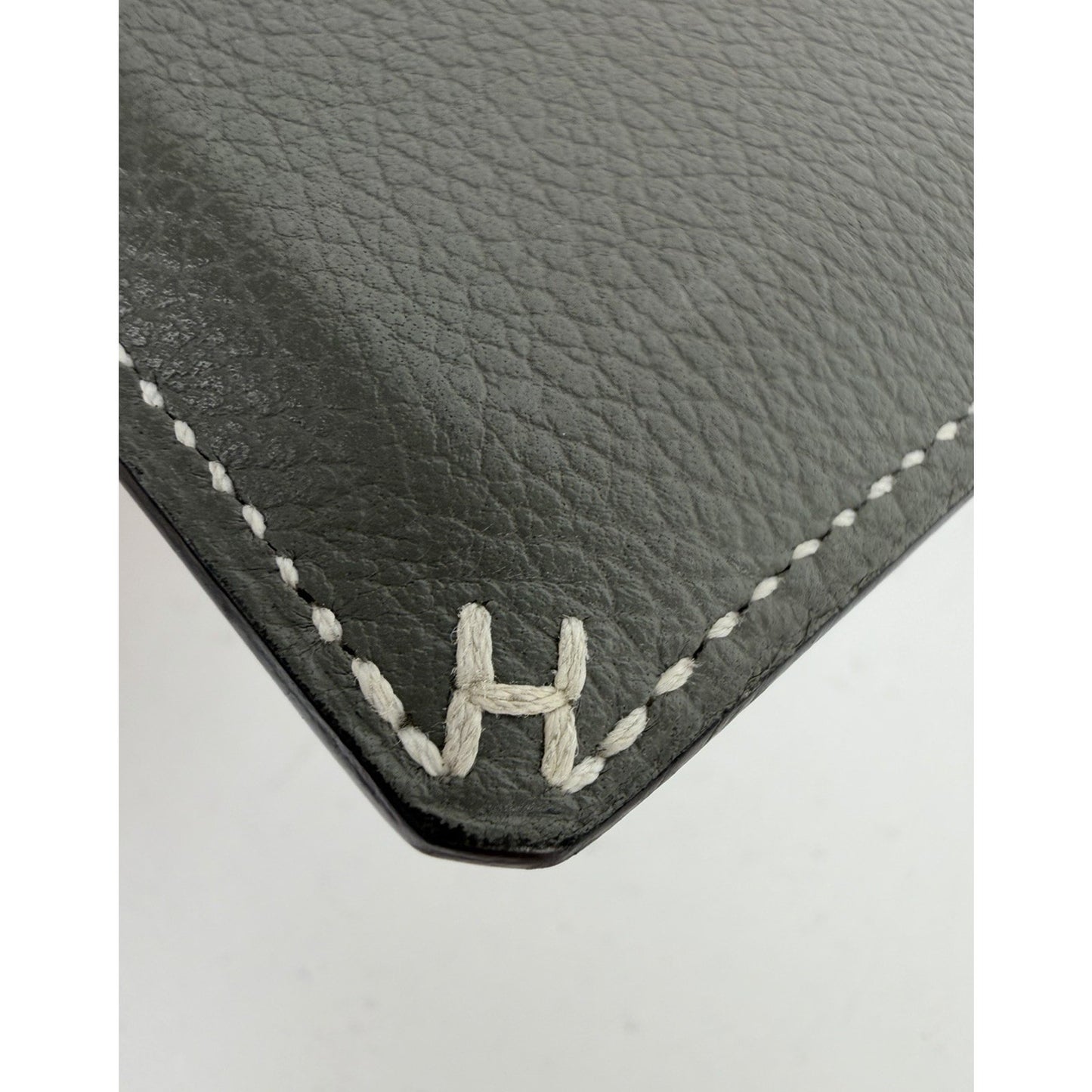 Hermes H Sellier Card Holder in Evercolor Calfskin Leather