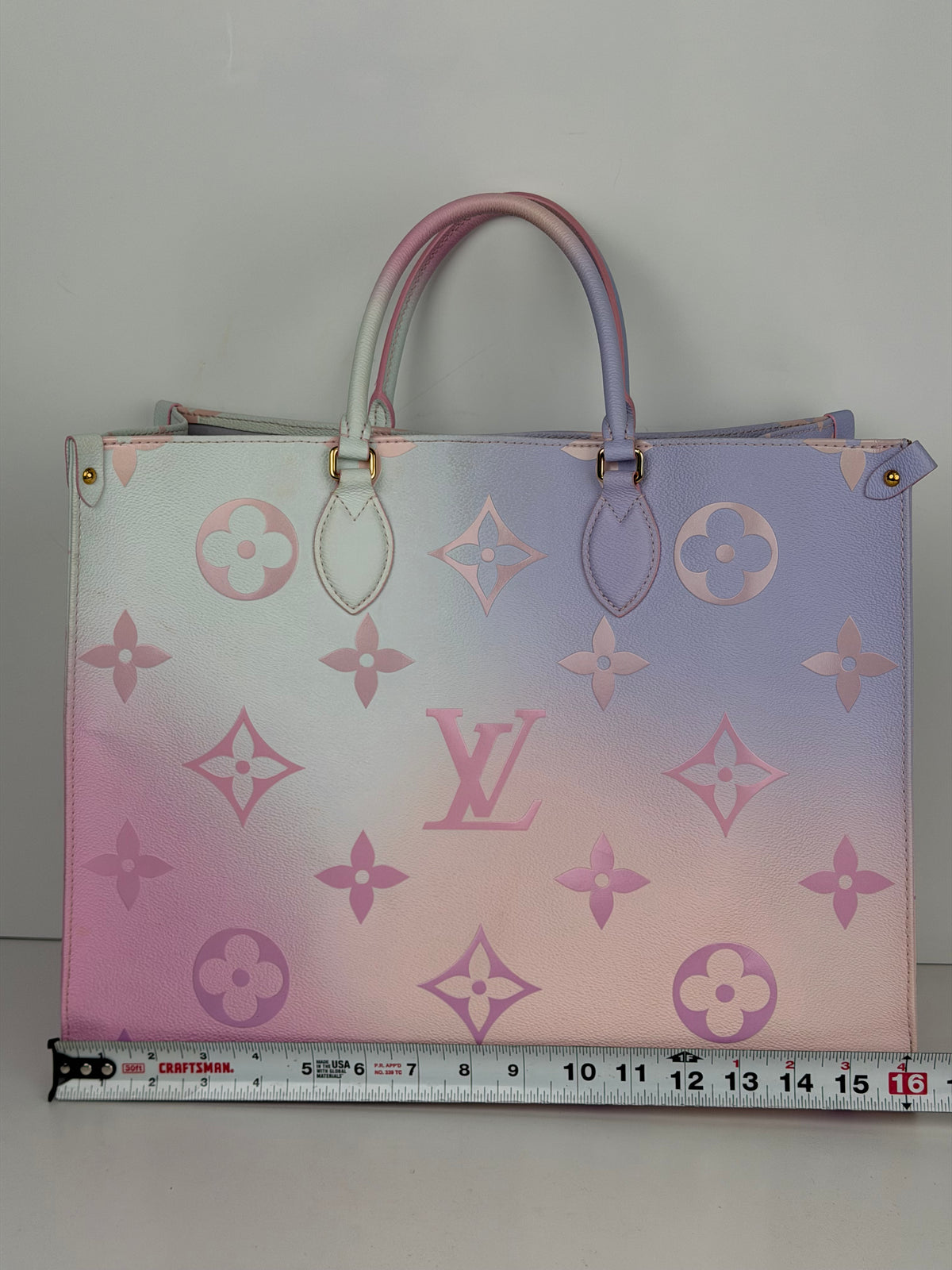 LAYAWAY Louis Vuitton OnTheGo GM Tote from the Spring in the City Sunrise Pastel Ombre Design