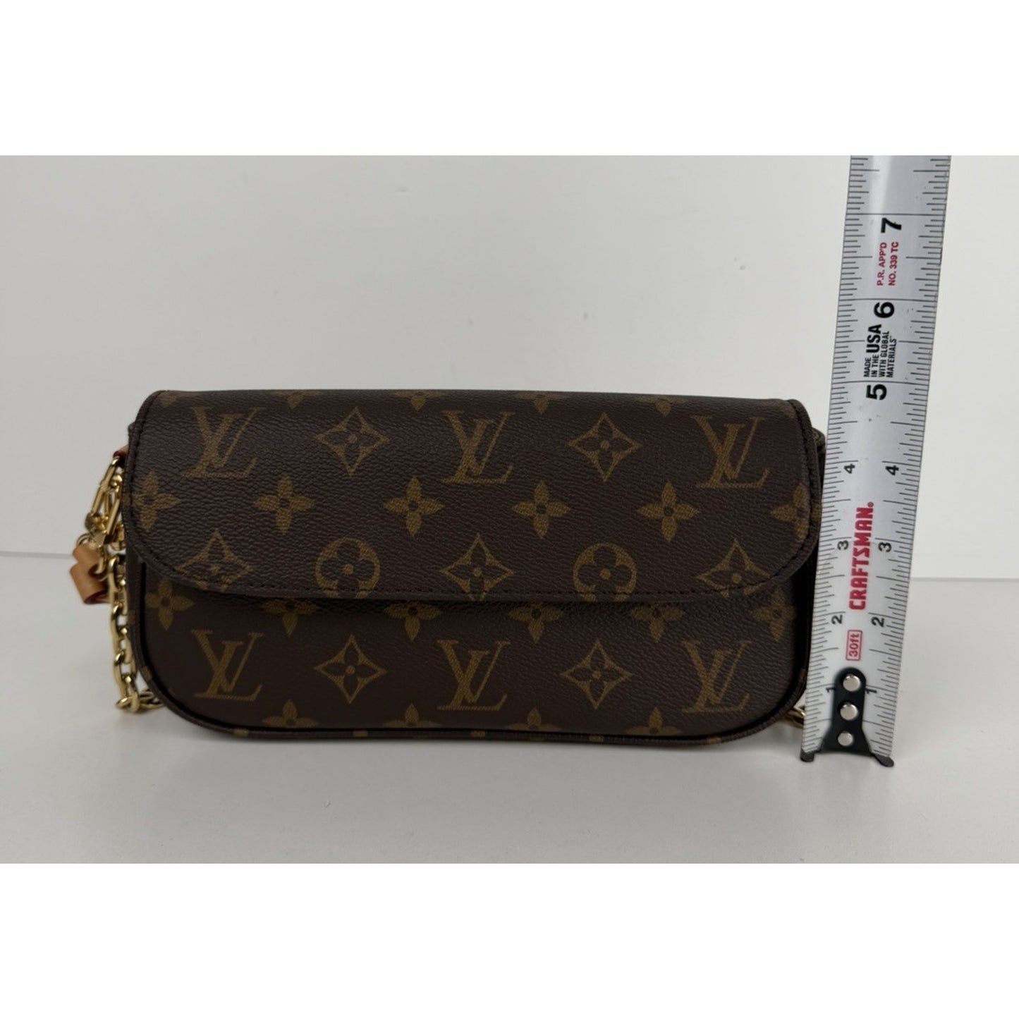Louis Vuitton Ivy Wallet on Chain Bag in Monogram Brown Coated Canvas NFC C3