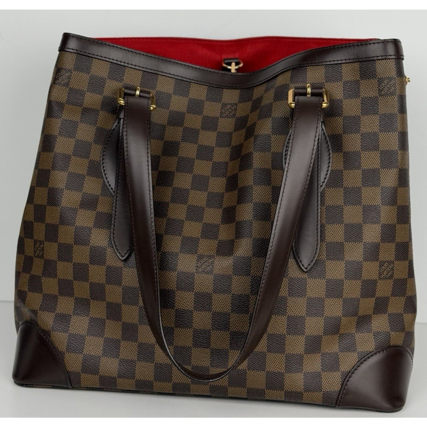 Louis Vuitton Hampstead Handbag GM in Coated Damier Ebene Canvas Tote 2007 S