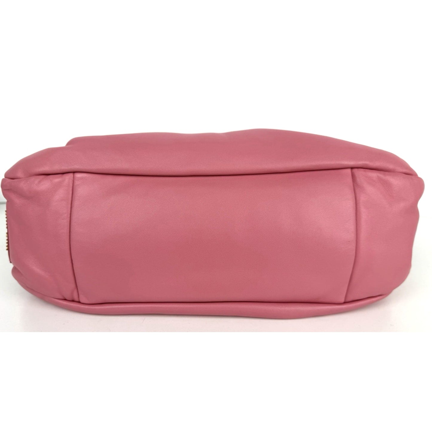 Miu Miu Nappa Knot Top Handle Shoulder Large Puffer Bag in Pink S-15