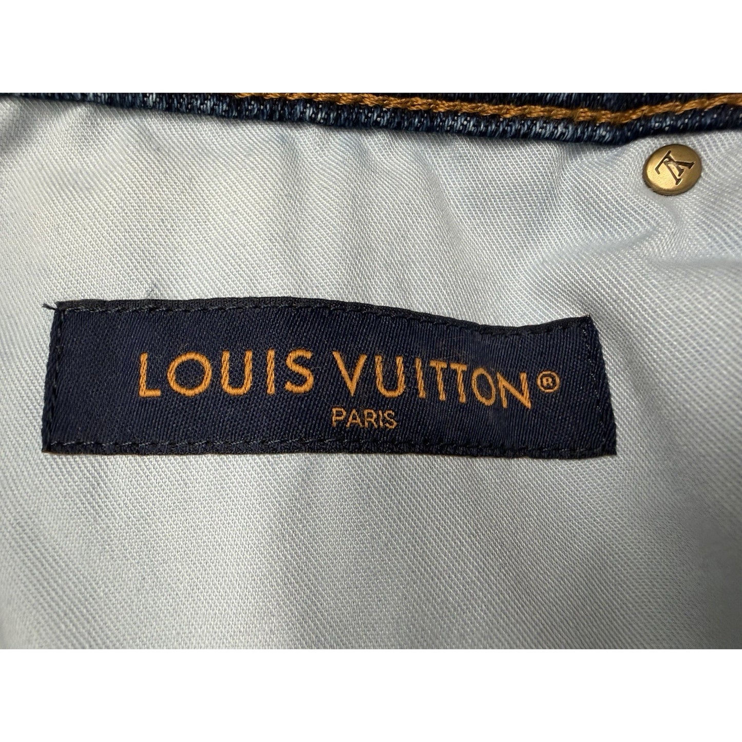 Louis Vuitton Monogram Denim Workwear Pants for Men in 34 Size