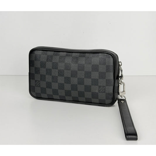 Louis Vuitton Kasai Clutch Black Canvas Damier Graphite Coated Canvas 2018 S17