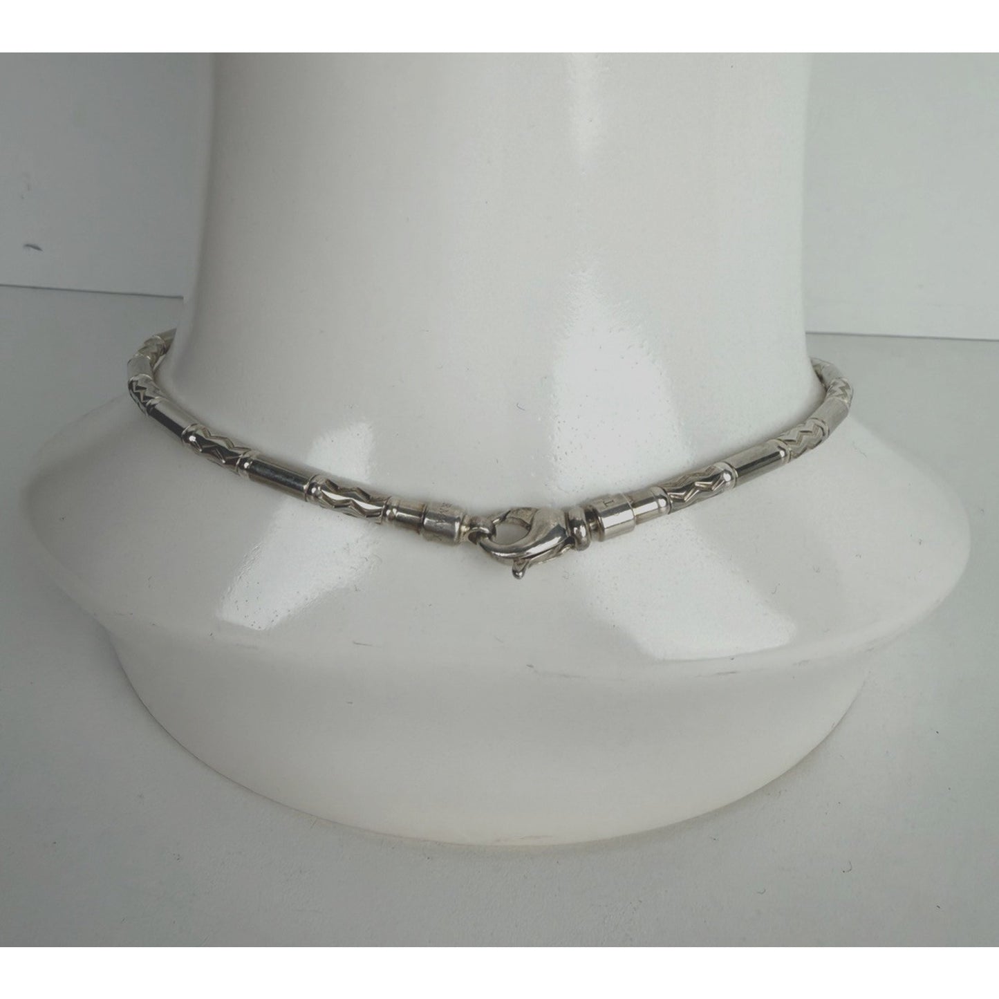 Tiffany & Co Aztec Zigzag Collar Necklace Sterling Silver 925 16 In