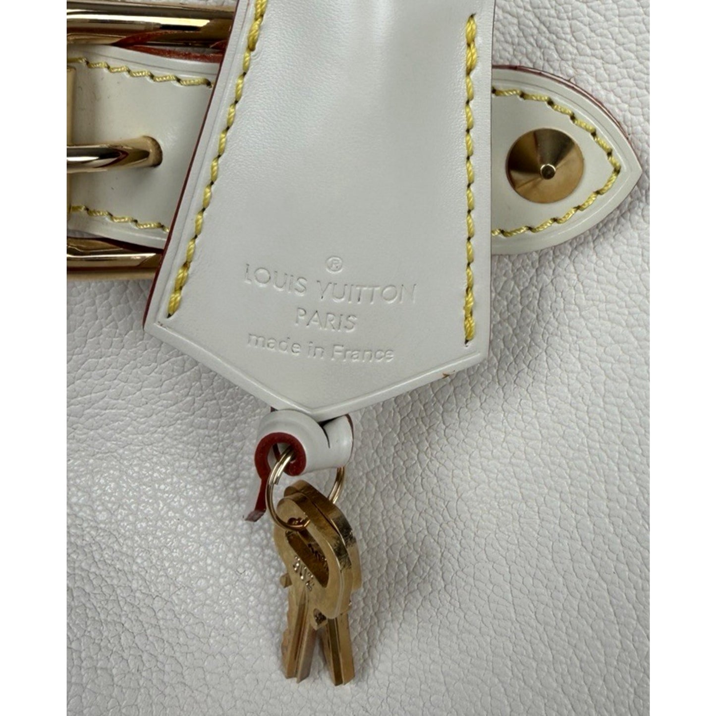 Louis Vuitton Le Radieux Bag in Neutral White Goatskin Leather 2008 S